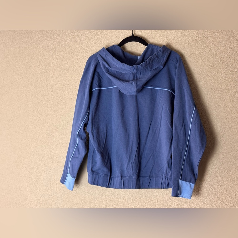 NWT CALME BY JOHNNY WAS DOLMAN HOODIE BLUE #33 - Picture 2 of 4